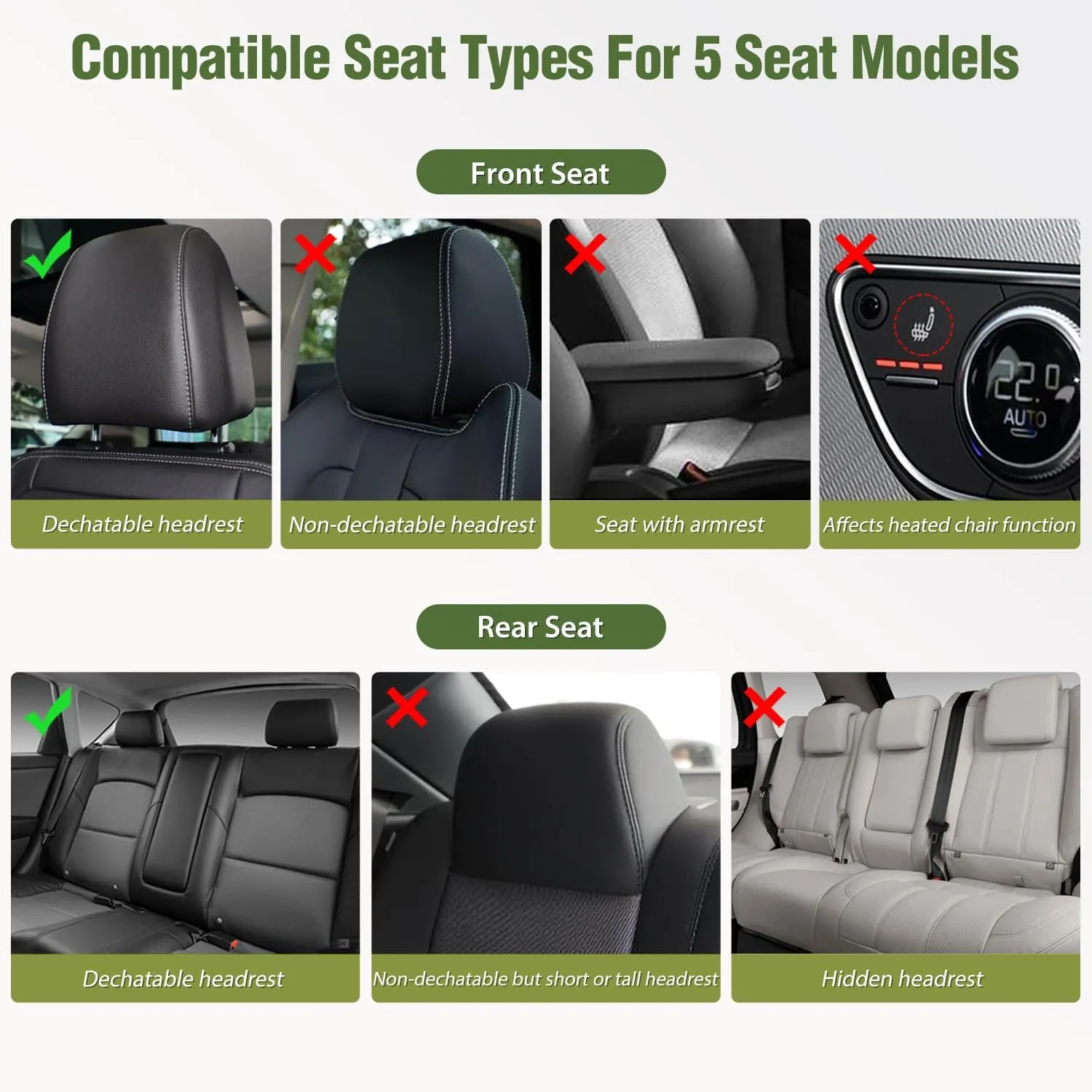 2005-2024 Toyota Tacoma Double Cab Extended Cab Crew Cab Seat Covers
