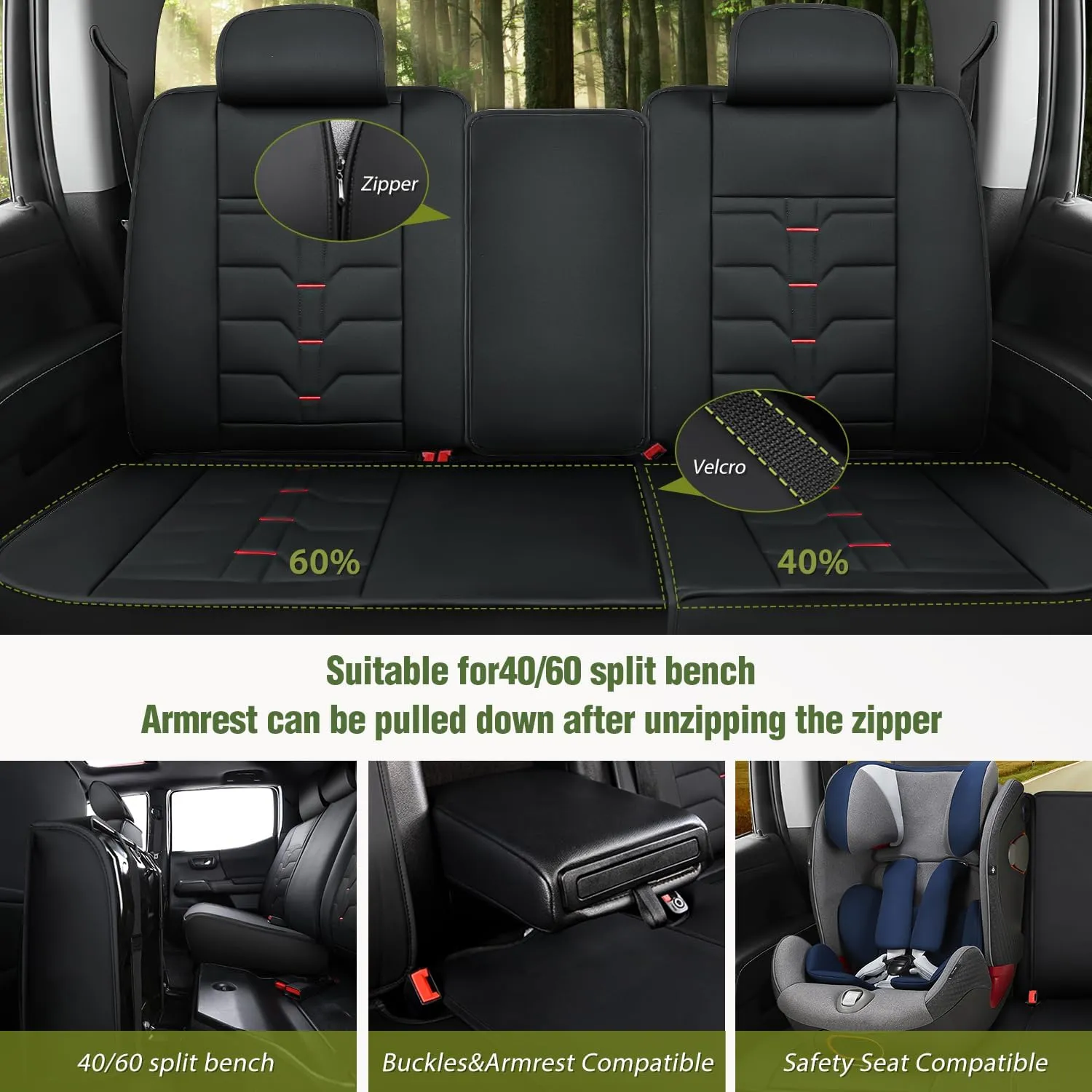 2005-2024 Toyota Tacoma Double Cab Extended Cab Crew Cab Seat Covers