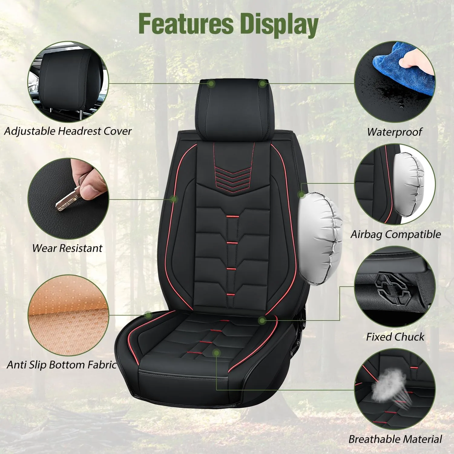 2005-2024 Toyota Tacoma Double Cab Extended Cab Crew Cab Seat Covers