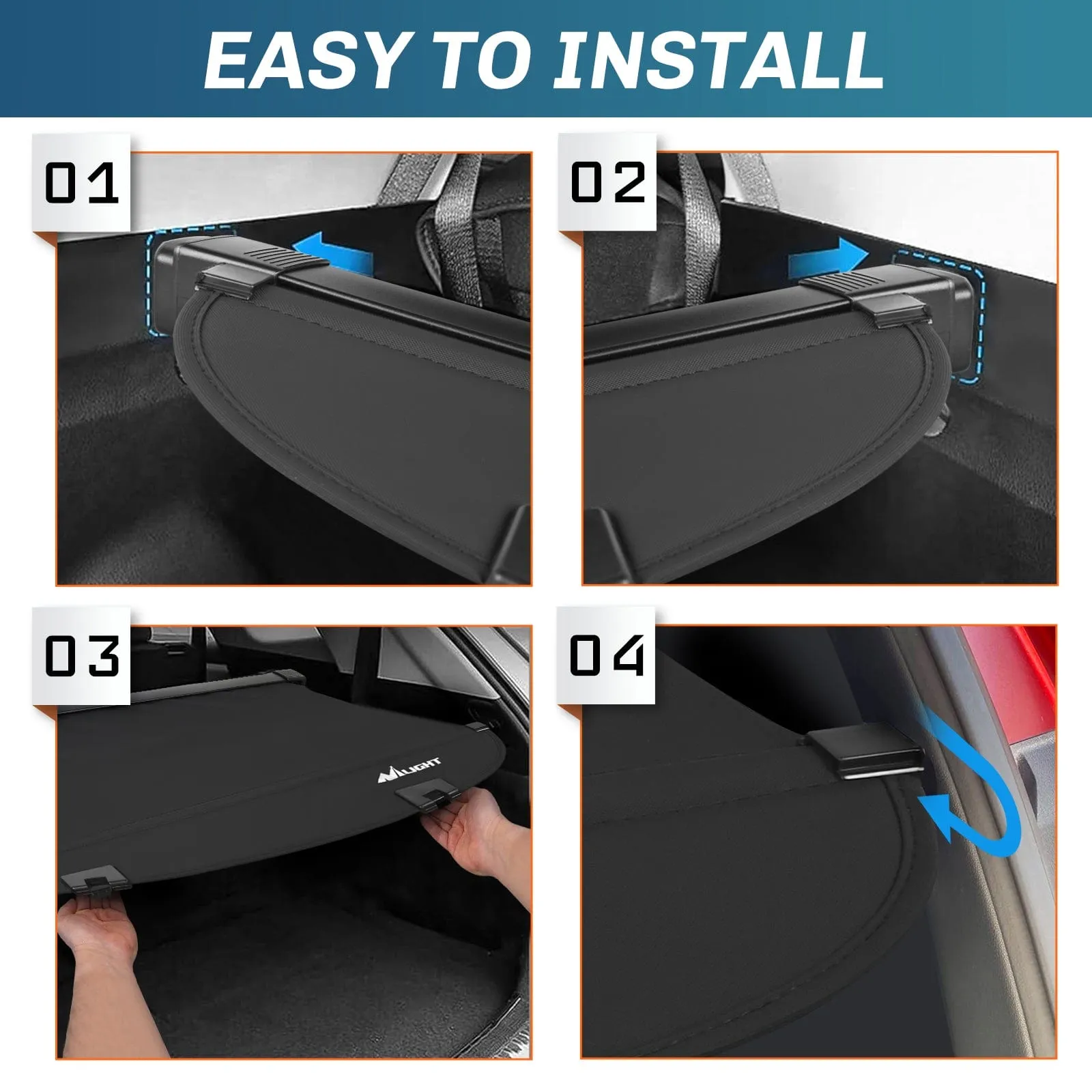 2017-2025 Mazda CX-5 Retractable Trunk Cargo Cover With Trunk Storage Net