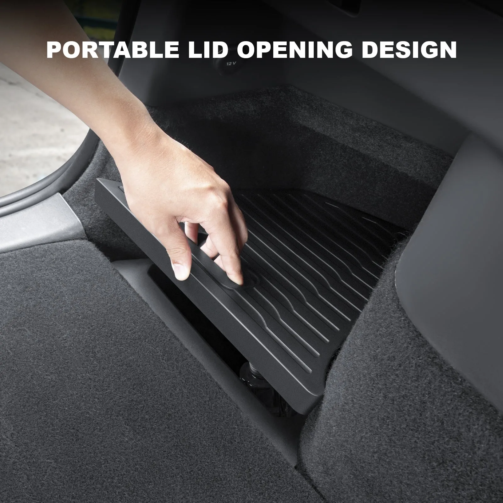 2PCS Rear Trunk Organizer Storage Boxes with Lids for 2021-2024 Tesla Model Y Accessories
