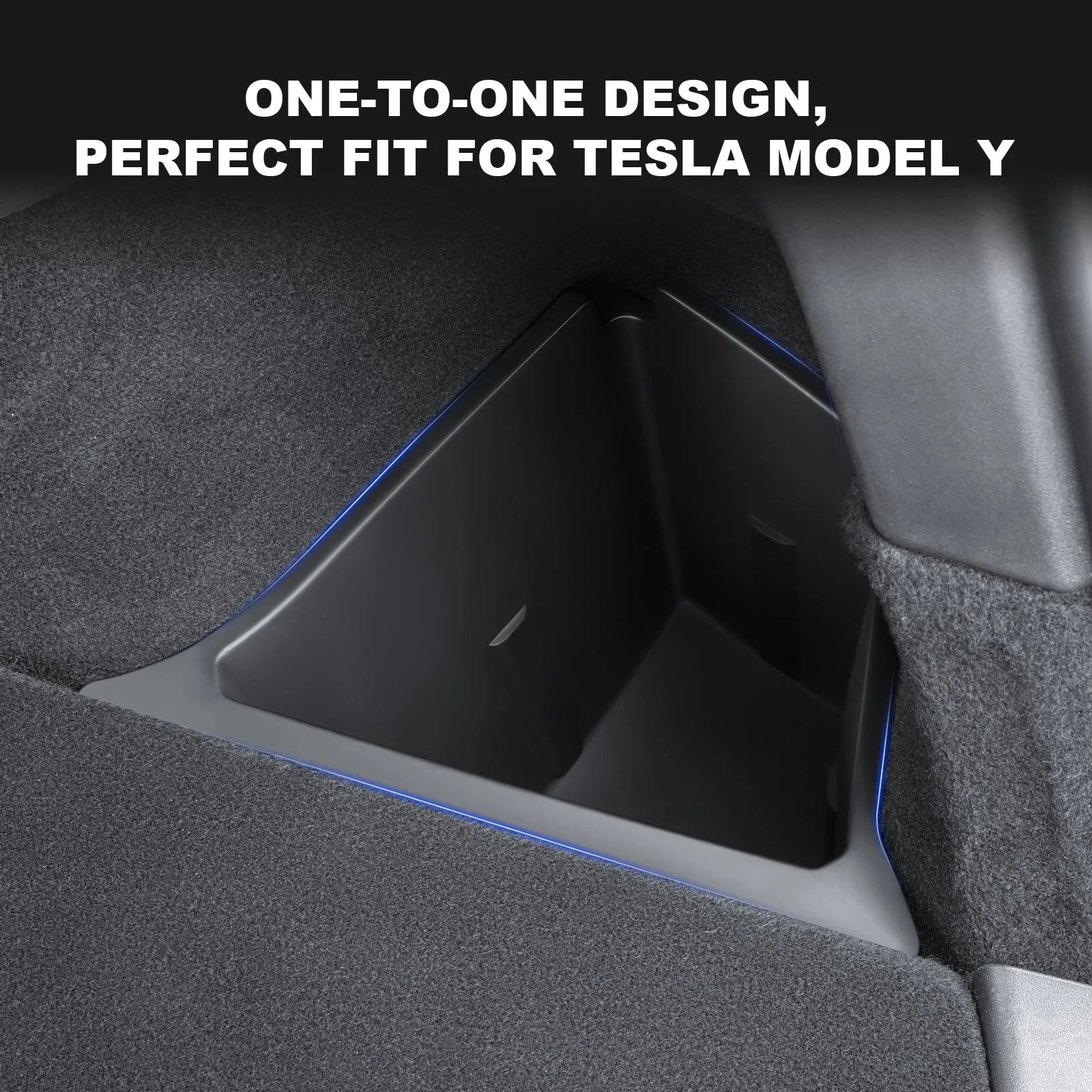 2PCS Rear Trunk Organizer Storage Boxes with Lids for 2021-2024 Tesla Model Y Accessories