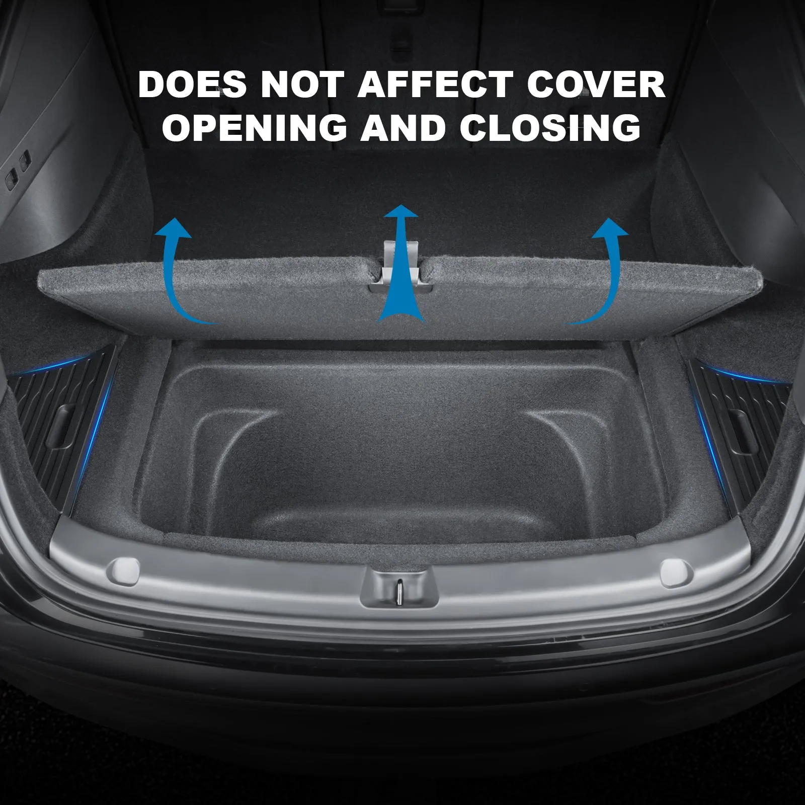 2PCS Rear Trunk Organizer Storage Boxes with Lids for 2021-2024 Tesla Model Y Accessories