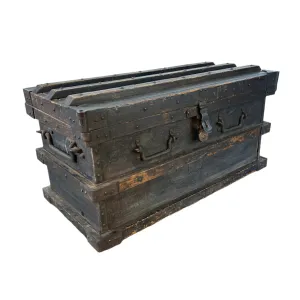 Antique Wood & Iron Trunk