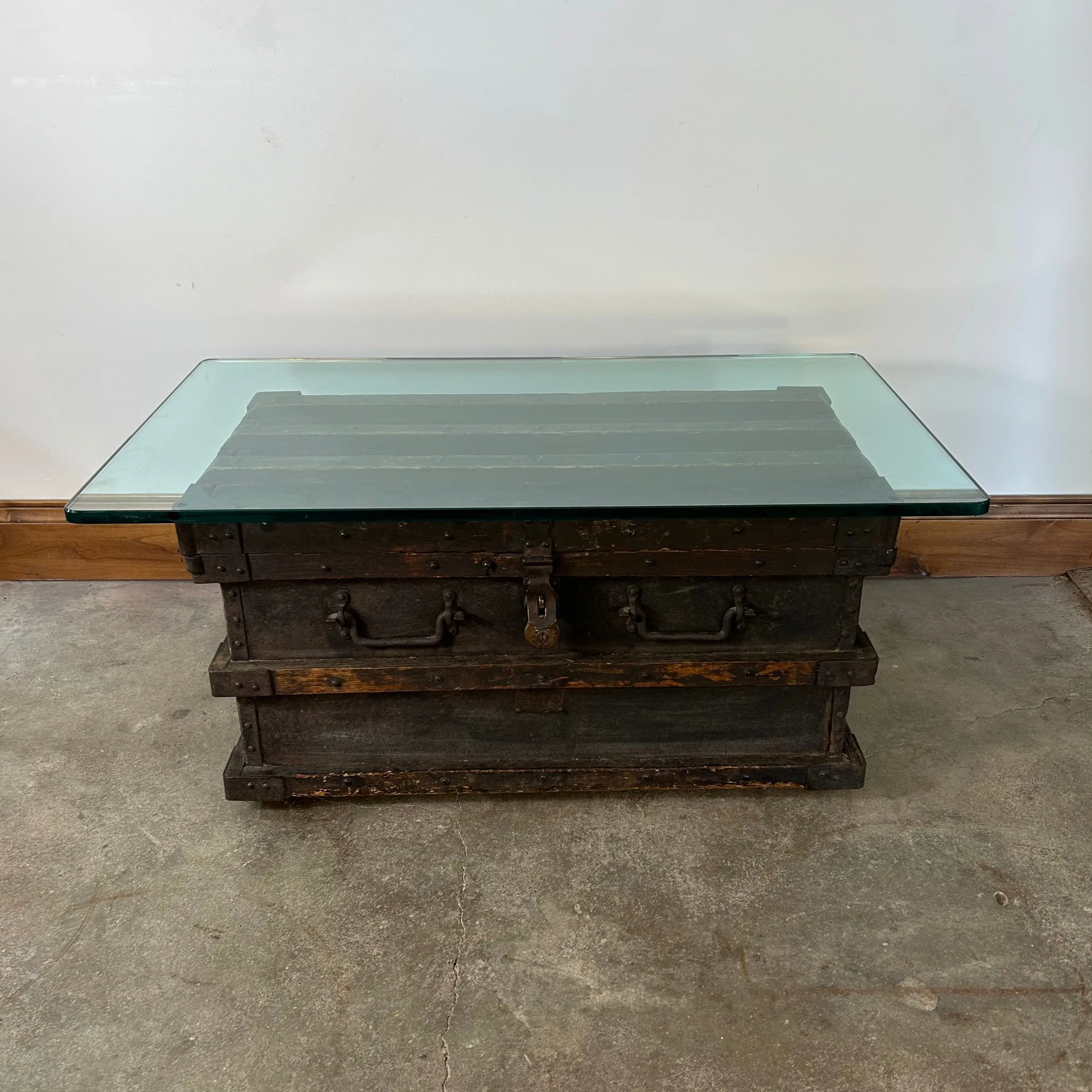 Antique Wood & Iron Trunk