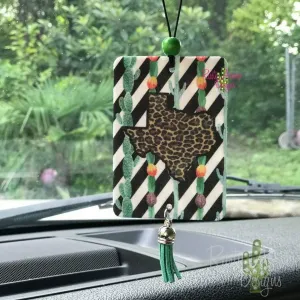 BLACK & WHITE CACTUS CHEETAH TEXAS AIR FRESHENER