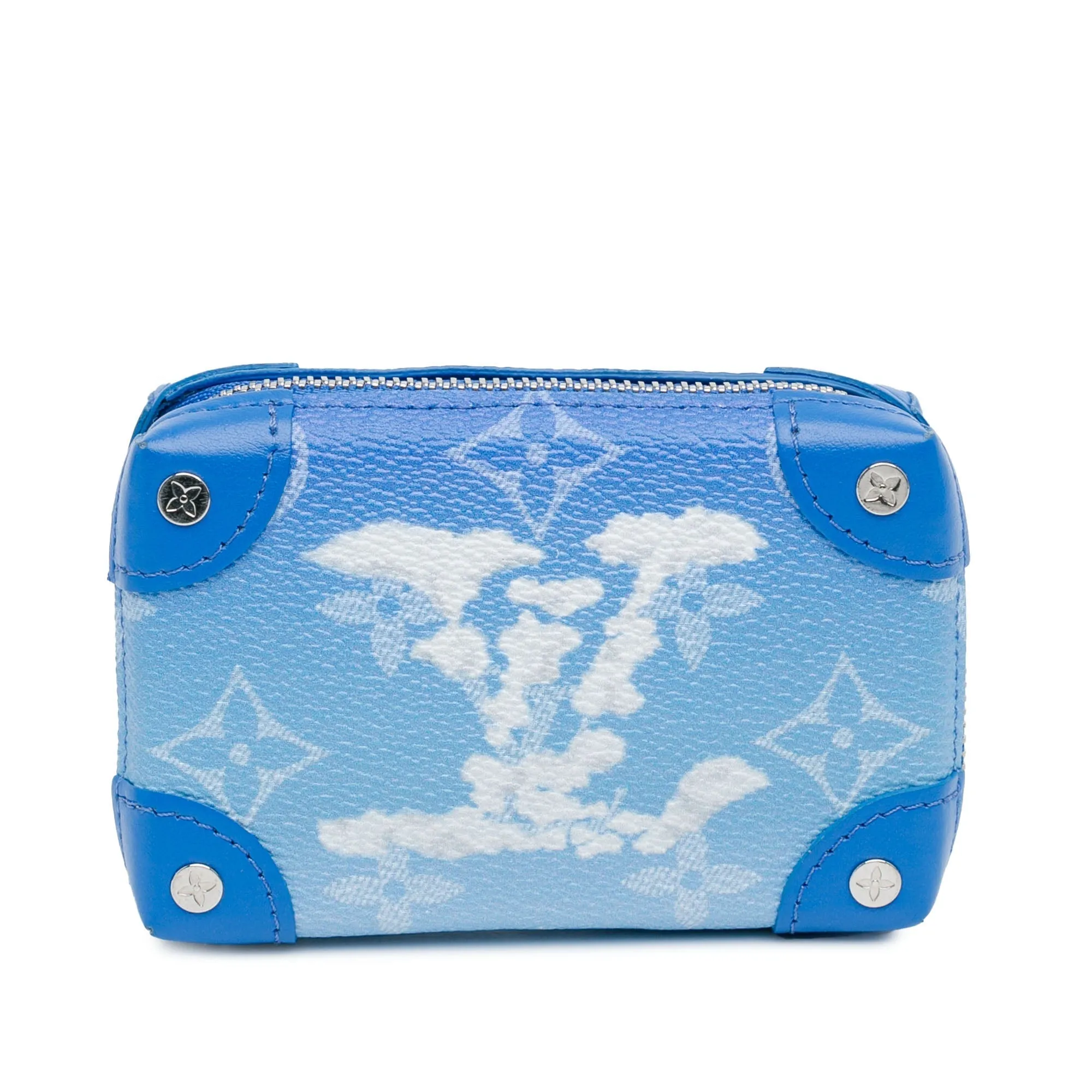 Blue Louis Vuitton Monogram Cloud Soft Trunk Necklace Wallet
