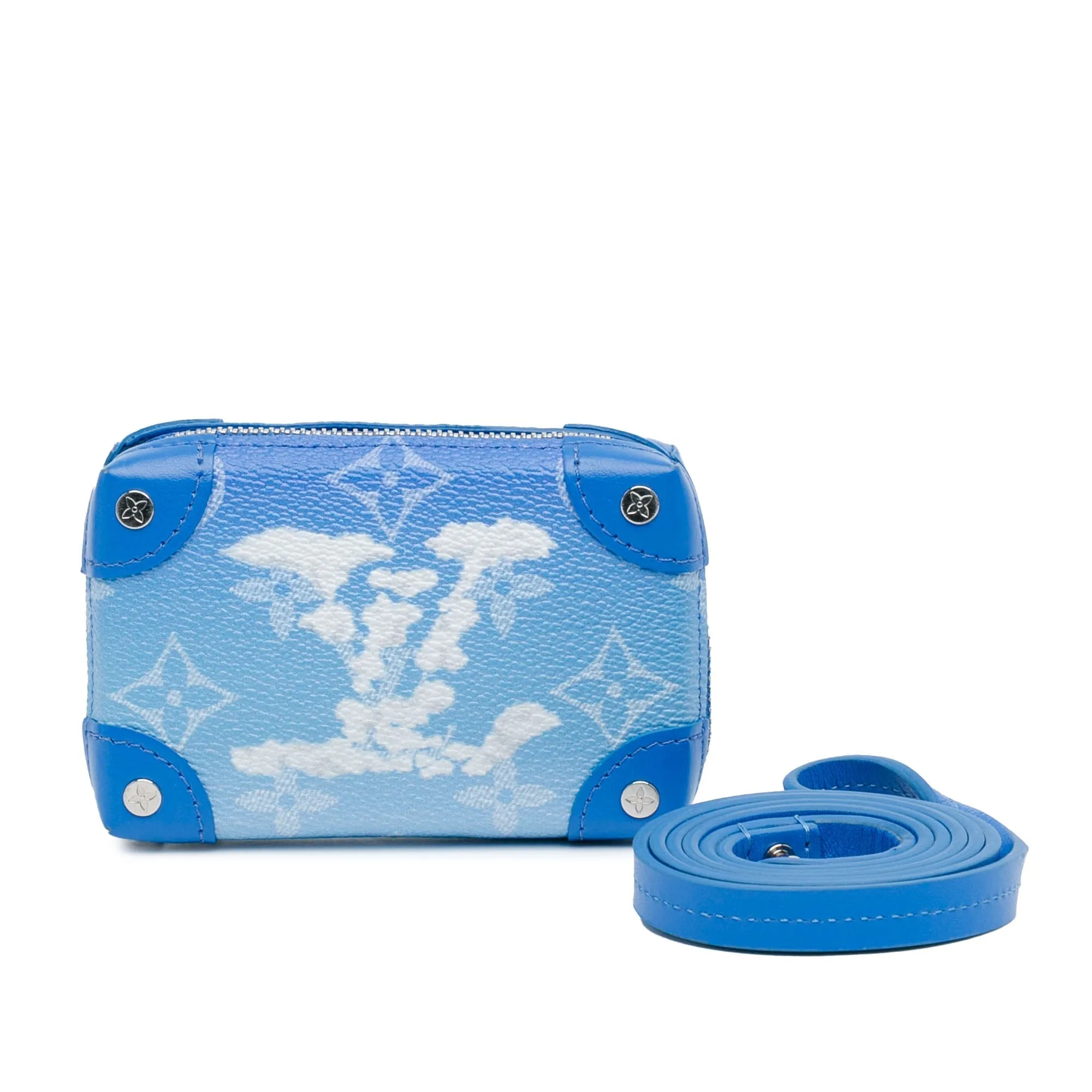 Blue Louis Vuitton Monogram Cloud Soft Trunk Necklace Wallet