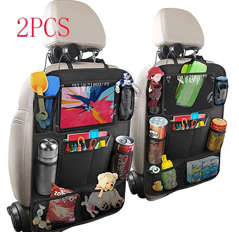 Color: 2pcs Black - Car storage bag car seat back pocket