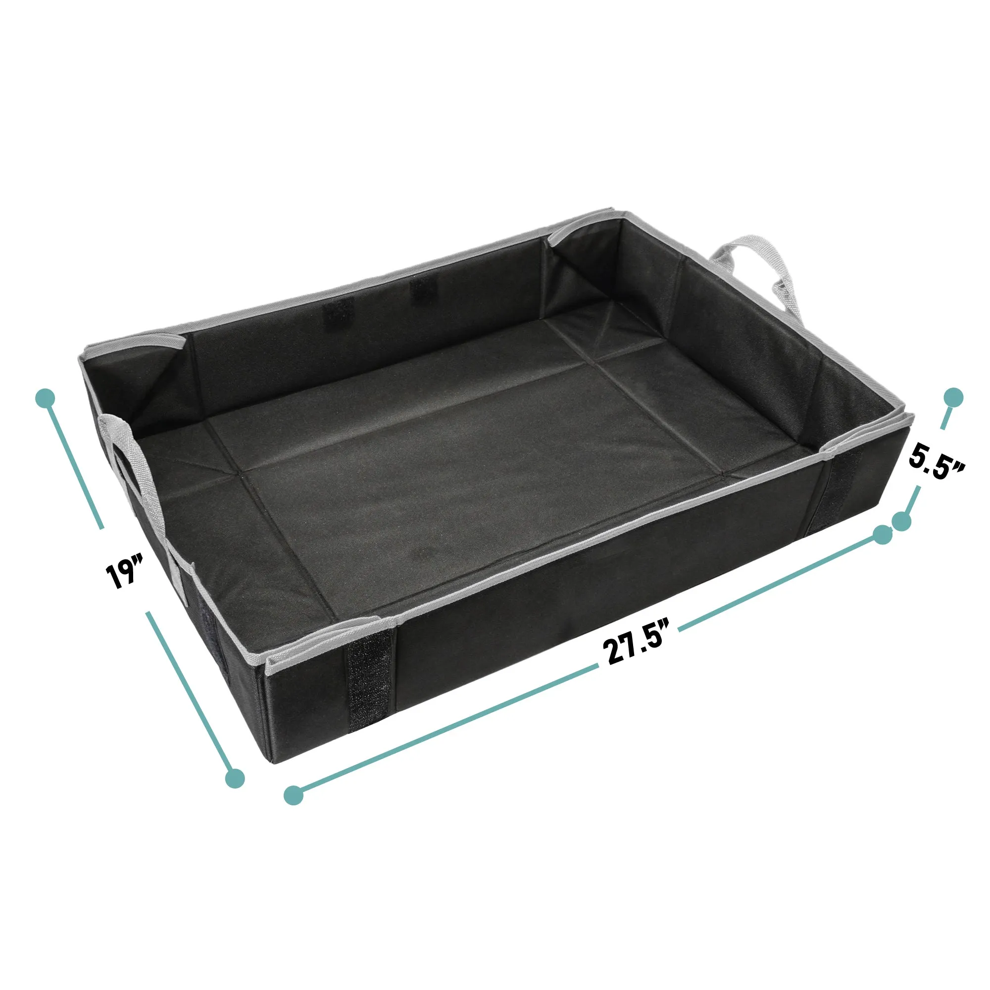 E-Z Travel 3-in-1 Car Trunk Storage Bin, Tray & Travel Mat Black