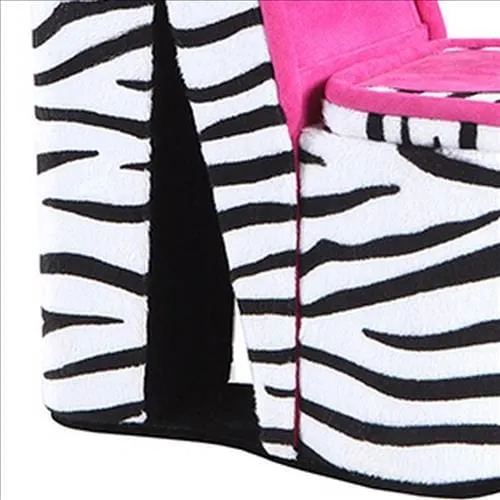 High Heel Zebra Shoe Jewelry Box with 2 Hooks, Multicolor By Casagear Home